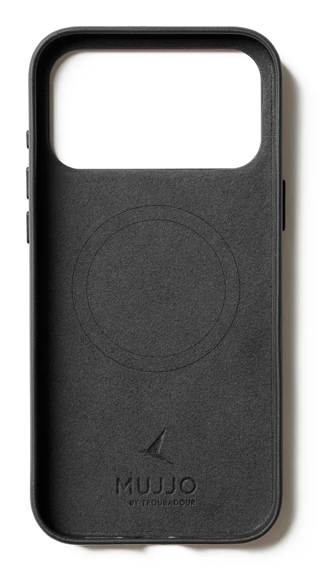 Mujjo Wallet Leather MagSafe Wallet Case for iPhone 17 Pro Max, Black