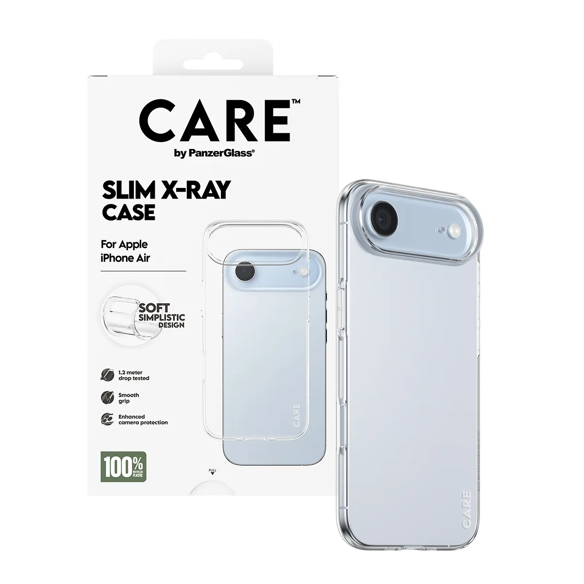 CARE by PanzerGlass®, iPhone Air -suojakuori, läpinäkyvä