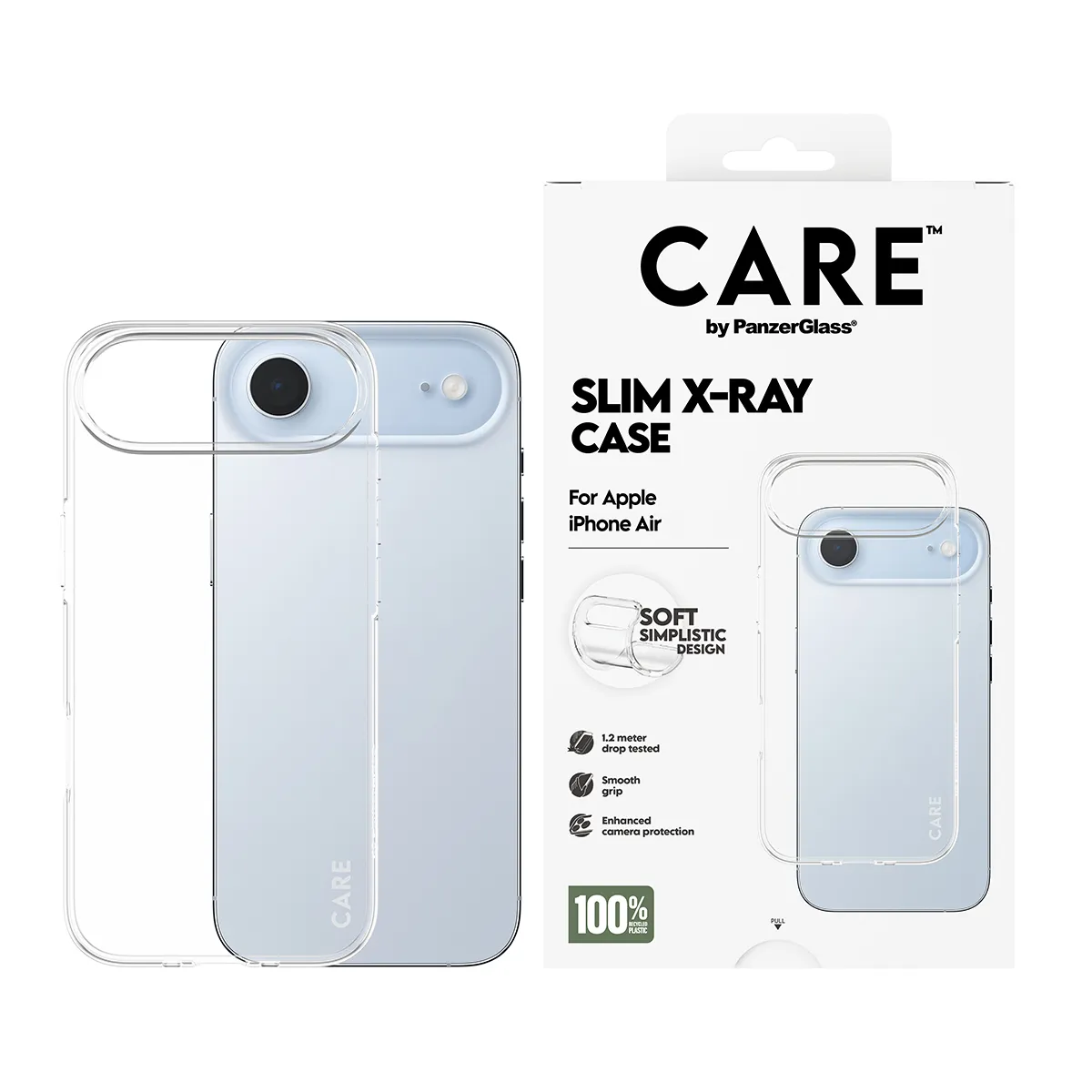 CARE by PanzerGlass®, iPhone Air -suojakuori, läpinäkyvä
