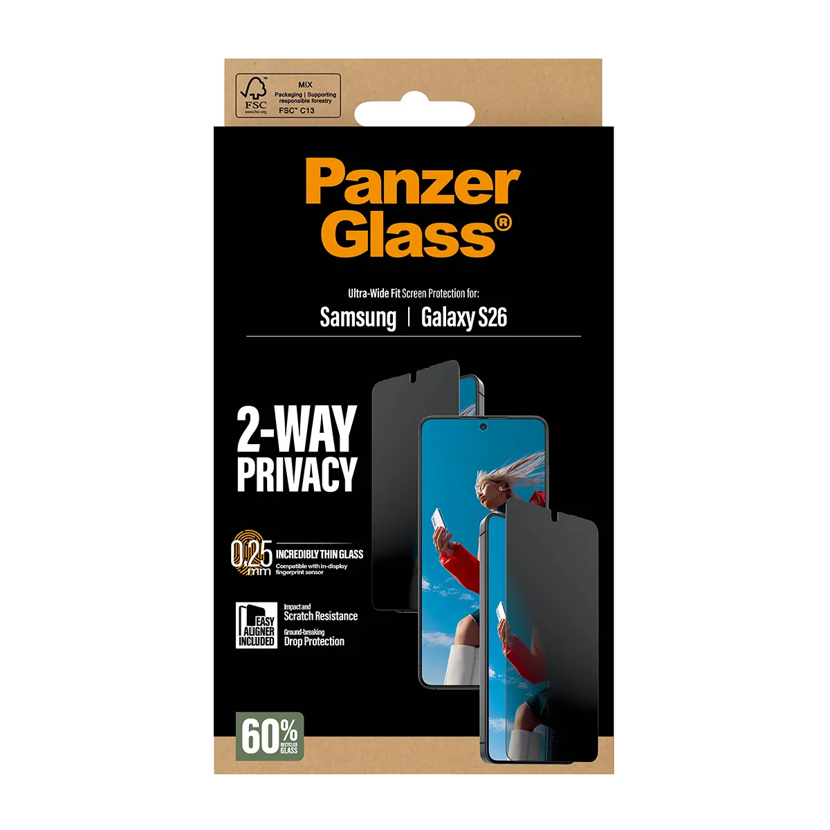 PanzerGlass Ultra-Wide Fit Alignerkit Galaxy S26 - Screen Protector, Privacy