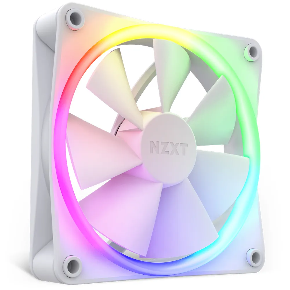 NZXT F120 RGB 120mm White 3-pack & RGB Controller