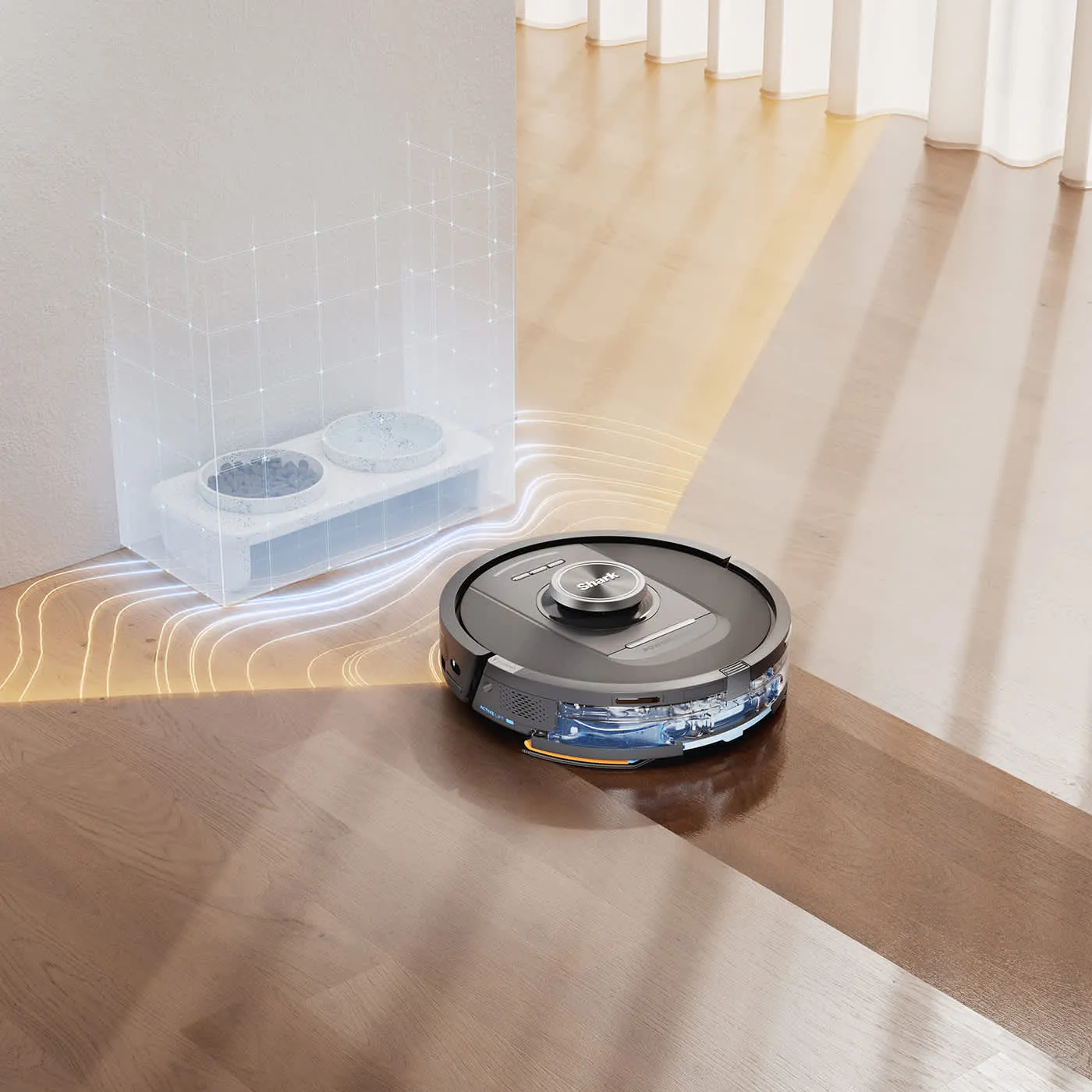 Shark PowerDetect NeverTouch RV2800YEEU Robot vacuum cleaner, Black/Silver
