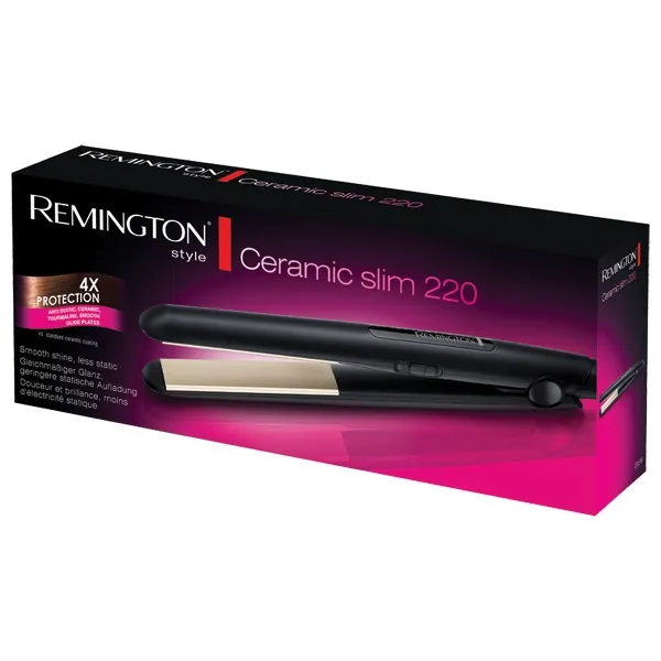 Remington S1510 Ceramic Slim 220 Hair Straightener, Black