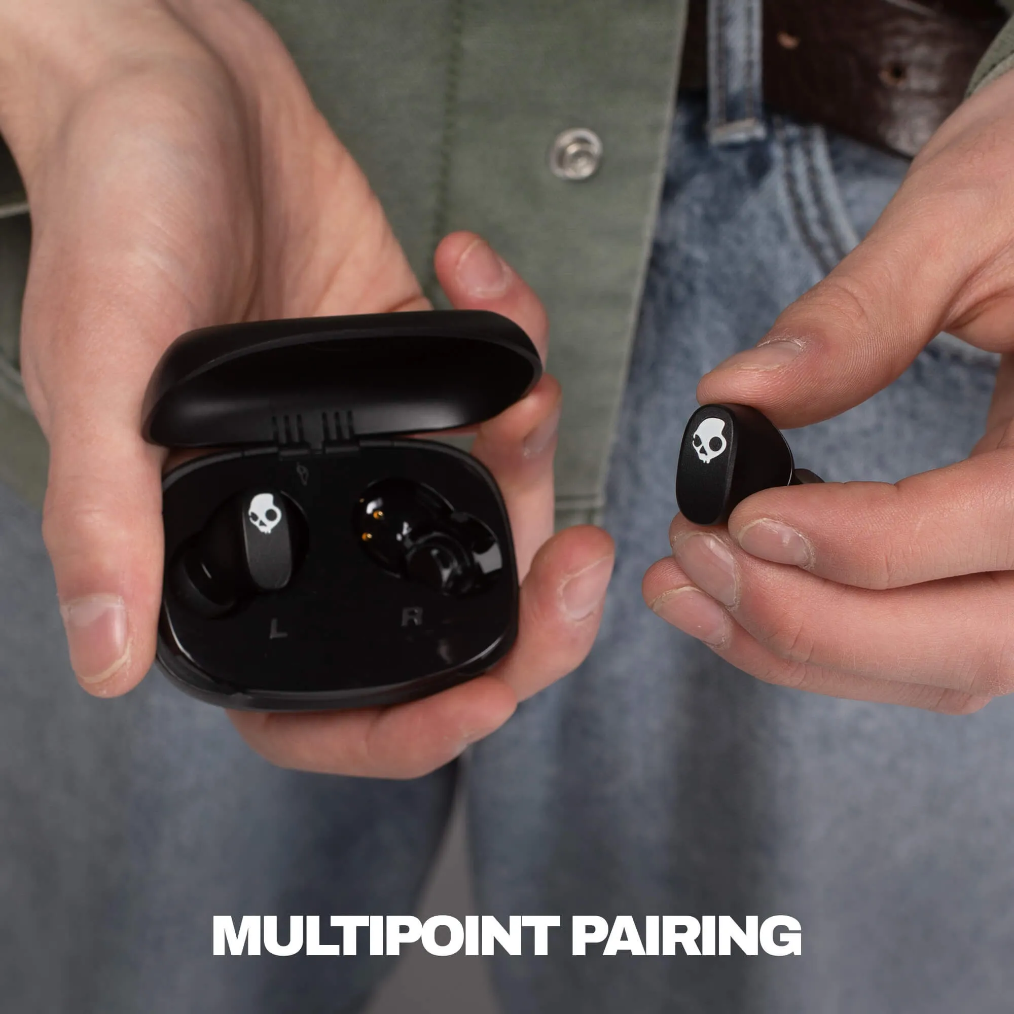 Skullcandy Smokin&rsquo; Buds 360 -langattomat nappikuulokkeet, musta