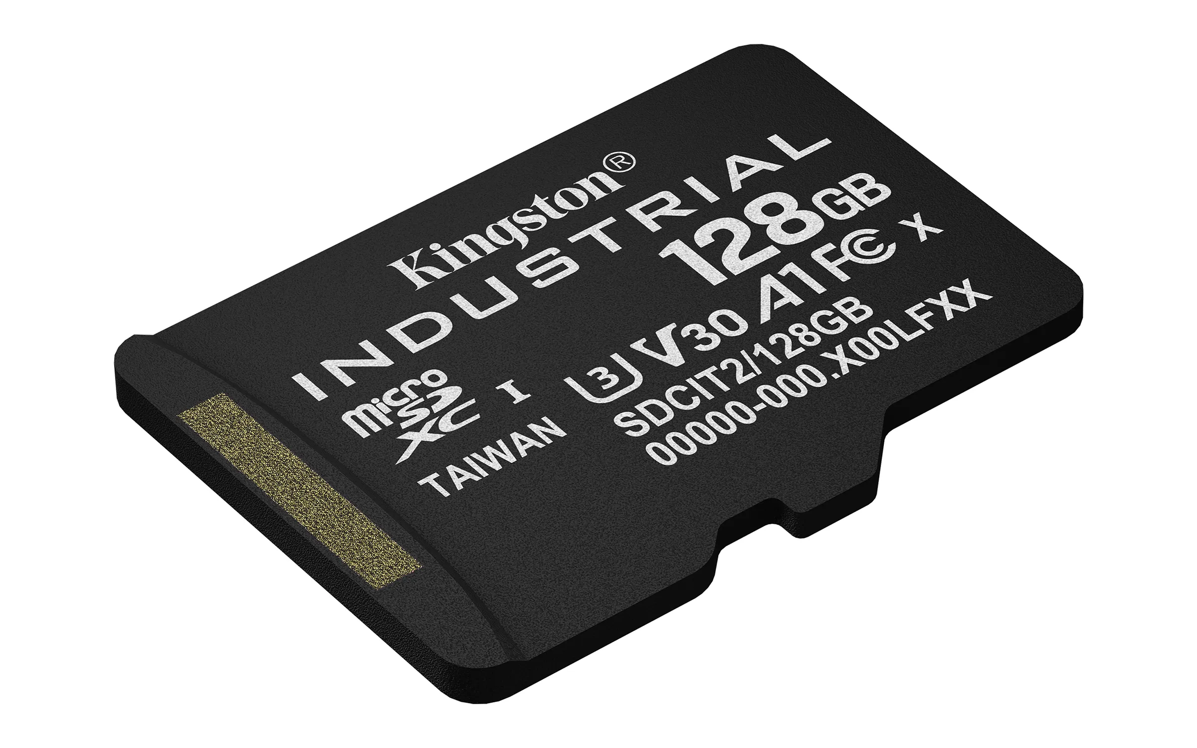 Kingston Industrial 128 GB MicroSDXC UHS-I U3 V30 A1 kort + SD-adapter, svart