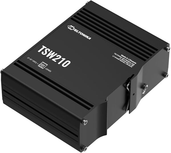 TELTONIKA TSW210 - Unmanaged industrial Ethernet switch, aluminum