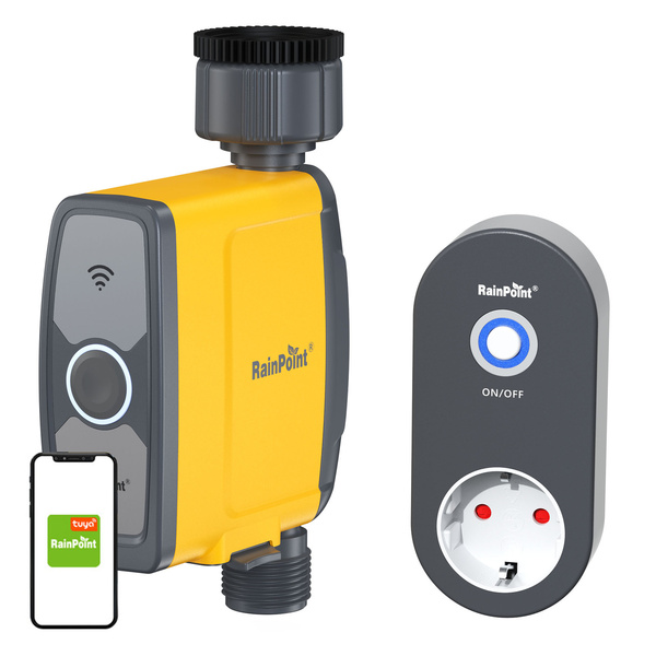 RAINPOINT TTV103FRF + TWG004WR Smart 1-zons bevattningsstyrenhet Wi-Fi och app, 8 bar