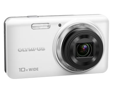 OLYMPUS VH-520 White 14.0MP CMOS 10x wide Zoom 3.0inch 460K touch LCD Dual Image Stabilisation iHS full HD Movie Beauty Make-up Mode
