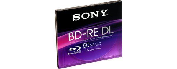 SONY BluRay 3p 25GB slimcase re-write 2X