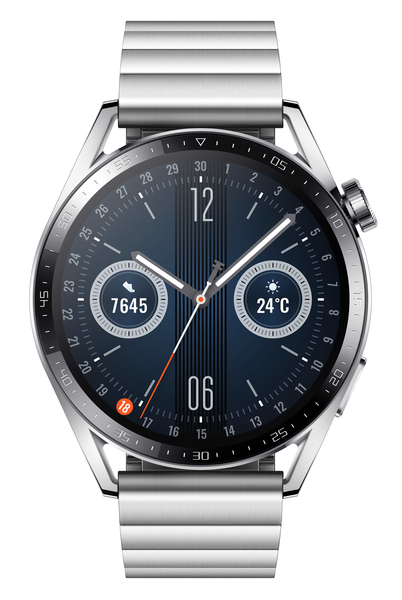 Huawei WATCH GT 3 -&auml;lykello, Silver/Stainless Steel Band