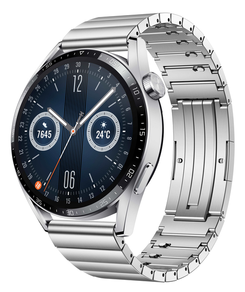 Huawei WATCH GT 3 -&auml;lykello, Silver/Stainless Steel Band