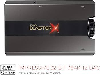 Creative Sound BlasterX G6 ulkoinen USB-C 7.1 -kanavainen 32-bit / 384 kHz digitaali-analogimuunnin, kuulokevahvistin ja &auml;&auml;nikortti