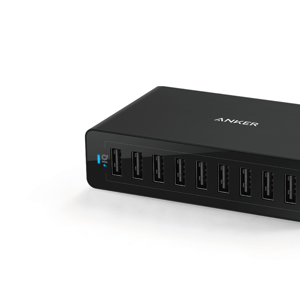 Anker 60W Desktop Charger 10-Ports, Black