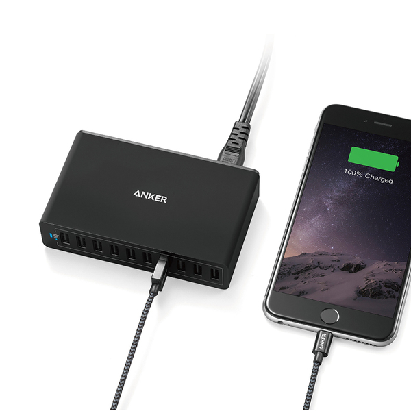 Anker 60W Desktop Charger 10-Ports, Black