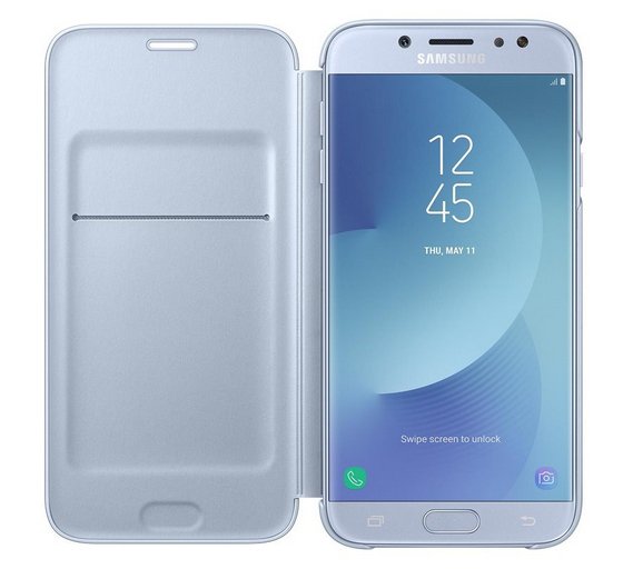 WJ730CLEG Flip cover for Galaxy J7 (2017) J730 Blue