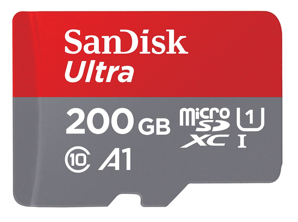 SanDisk Ultra 200GB MicroSDXC - memory card+ SD adapter, 100 MB/s