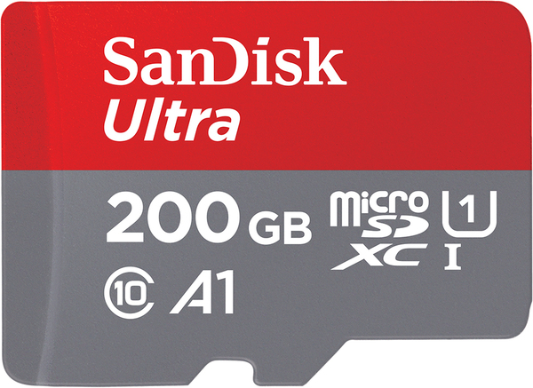 SanDisk Ultra 200GB MicroSDXC - memory card+ SD adapter, 100 MB/s