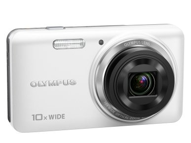 OLYMPUS VH-520 White 14.0MP CMOS 10x wide Zoom 3.0inch 460K touch LCD Dual Image Stabilisation iHS full HD Movie Beauty Make-up Mode