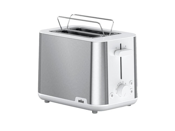 Braun PurShine HT 1510 - toaster, 2 slice(s),  Stainless steel, White