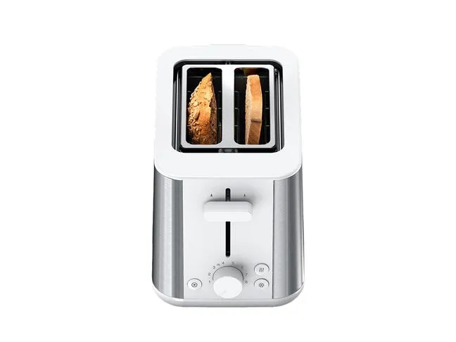 Braun PurShine HT 1510 -  brödrost, 2 skivor,  Rostfritt stål, Vit