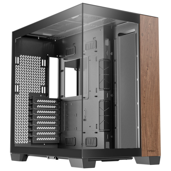 Antec C8 Wood Dual Chamber - midi tower, Black/Brown