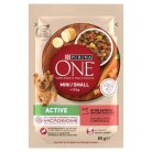 Purina One Mini/Small Active Beef, Wet food for dogs, Adult, Gluten Free, 85g