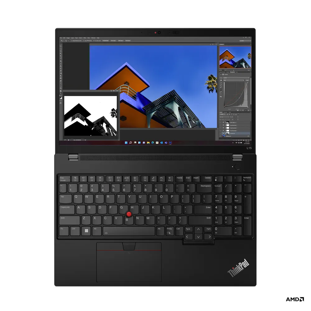 Lenovo ThinkPad L15 Gen 4 15.6" Ryzen 7 PRO 7730U, 16 Gt, 512 Gt, Win 11 Pro -kannettava, musta
