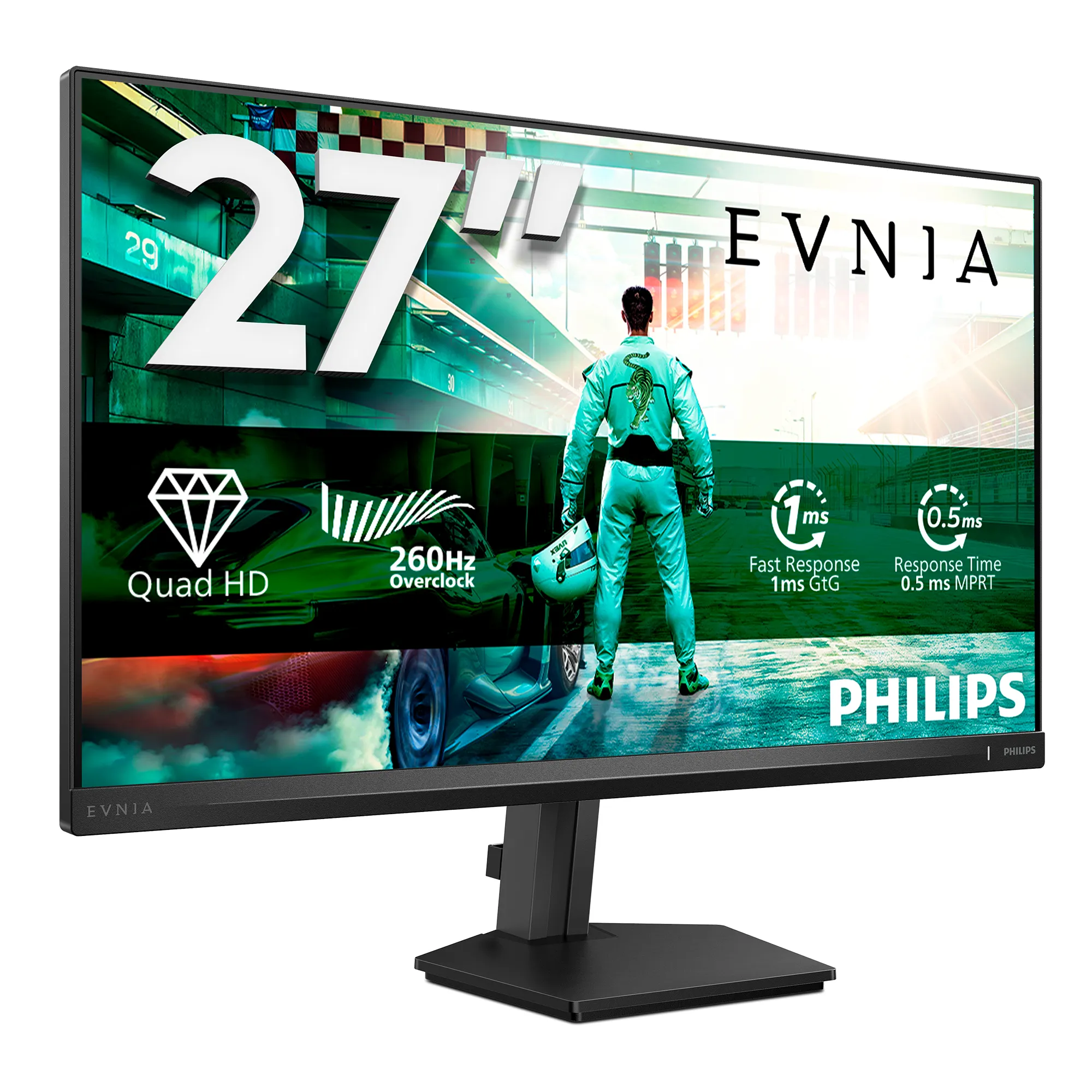 Philips Evnia 27M2N3500PF 27" QHD, Fast IPS, HDR10, 260Hz gamingsk&auml;rm