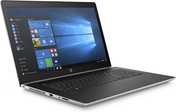 HP 17.3" ProBook 470 G5, 512 GB SSD, GeForce 930MX 2GB, Win 10 Pro - b&auml;rbar dator, silver, svart