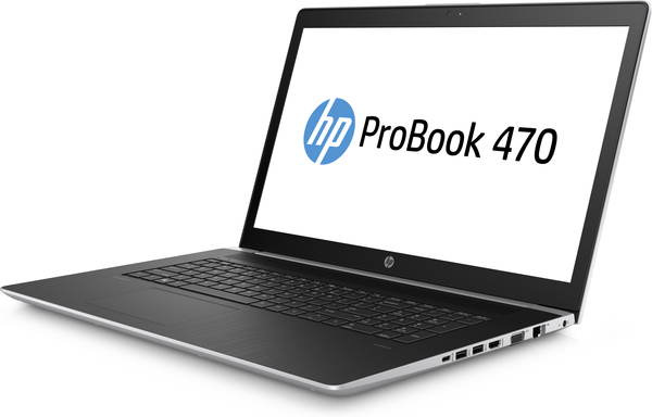 HP 17.3" ProBook 470 G5, 512 Gt SSD, GeForce 930MX 2GB, Win 10 Pro - kannettava, hopea, musta
