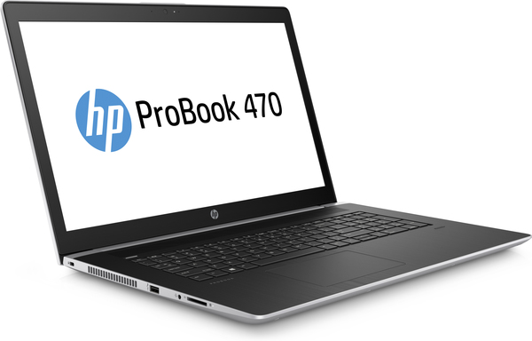 HP 17.3" ProBook 470 G5, 512 Gt SSD, GeForce 930MX 2GB, Win 10 Pro - kannettava, hopea, musta