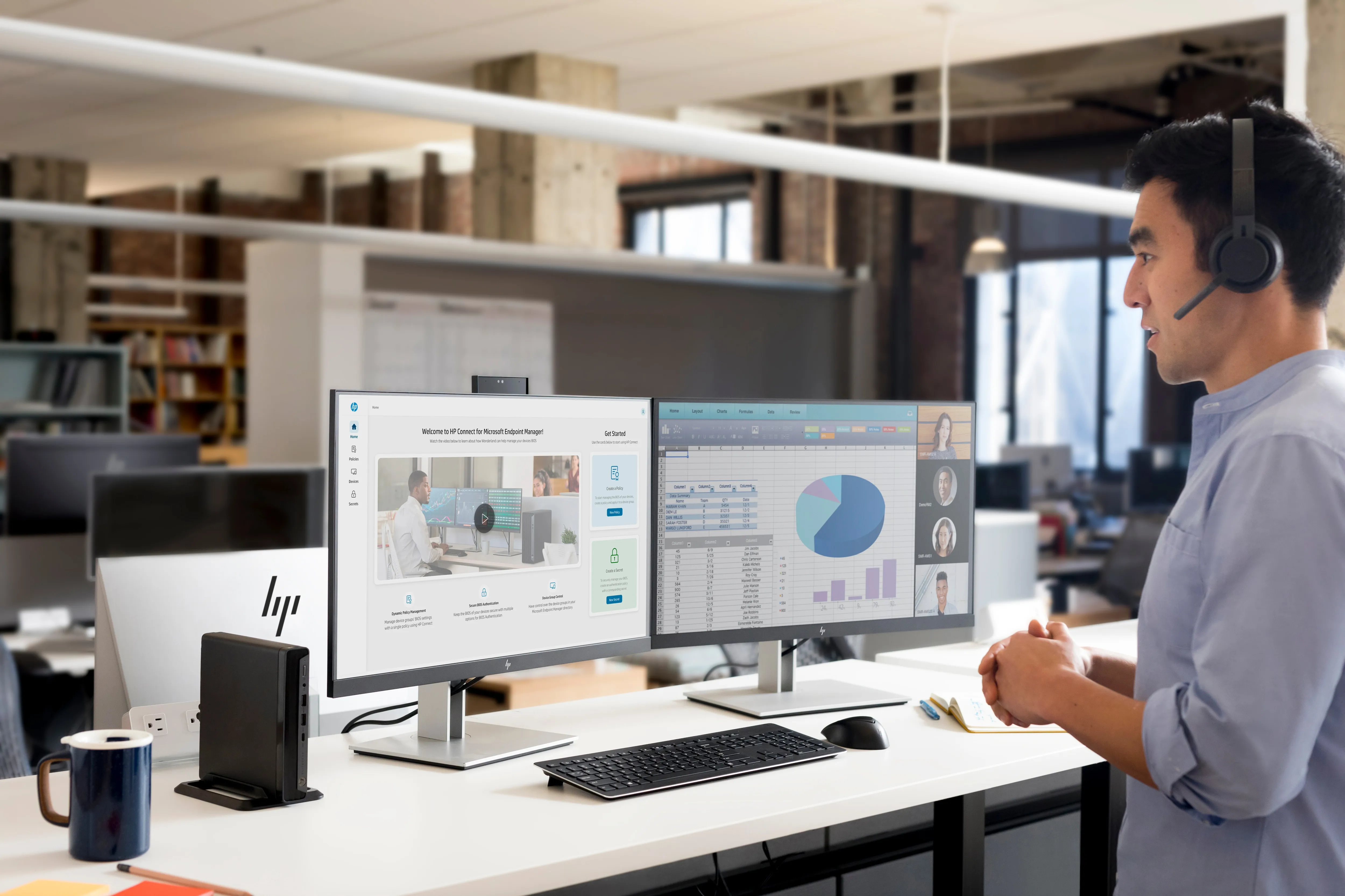 HP 27" E27d G4, QHD, IPS -n&auml;ytt&ouml; (incl. Docking)