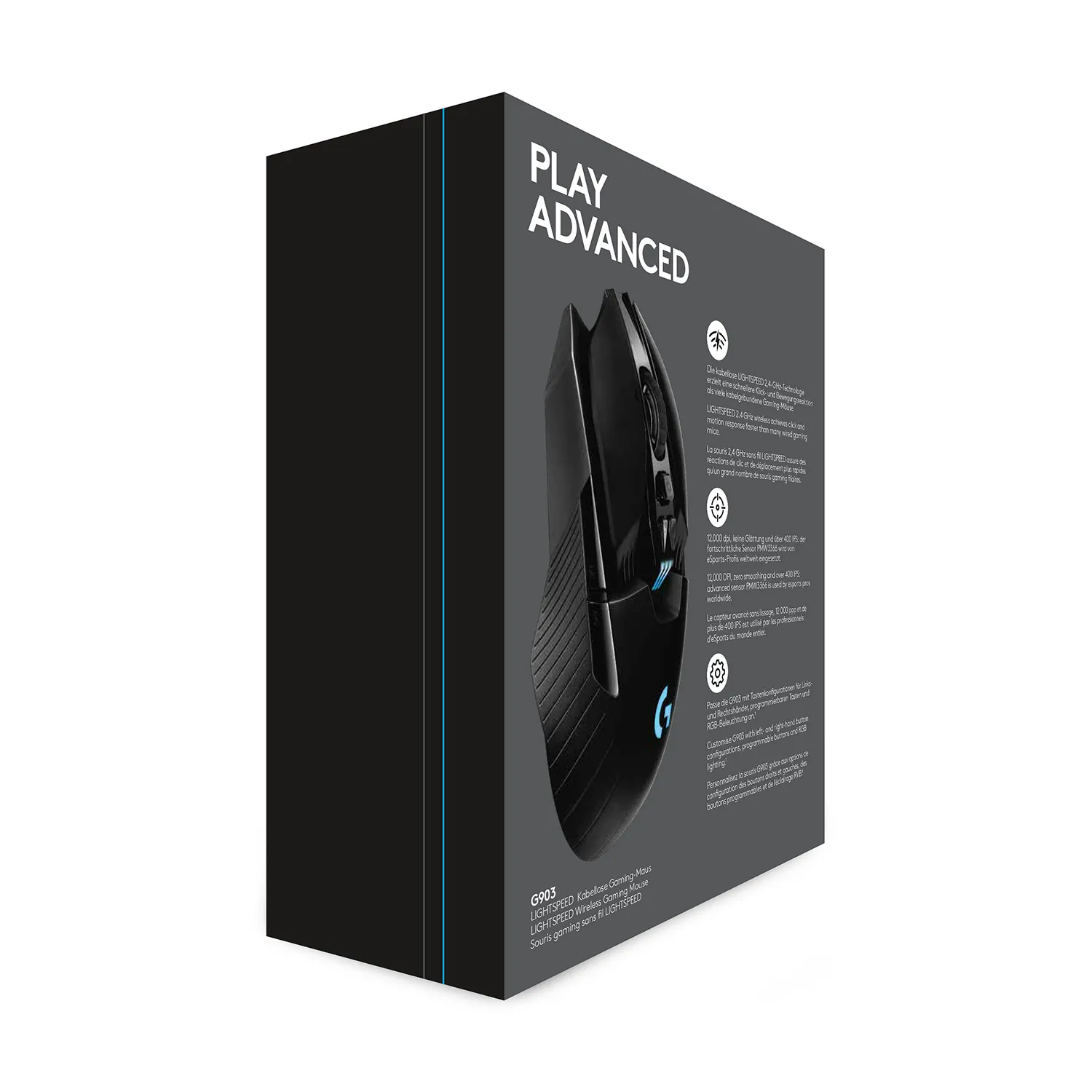 Logitech G903 Lightspeed RGB - gaming mouse, black