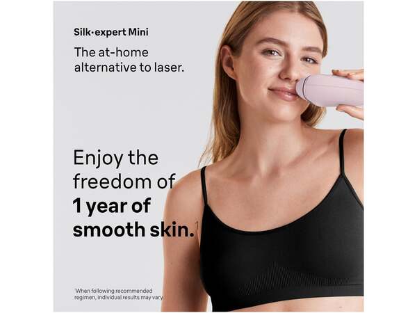 Braun Silk&middot;expert Mini IPL PL1100 - IPL-h&aring;rborttagningsenhet, ljusrosa