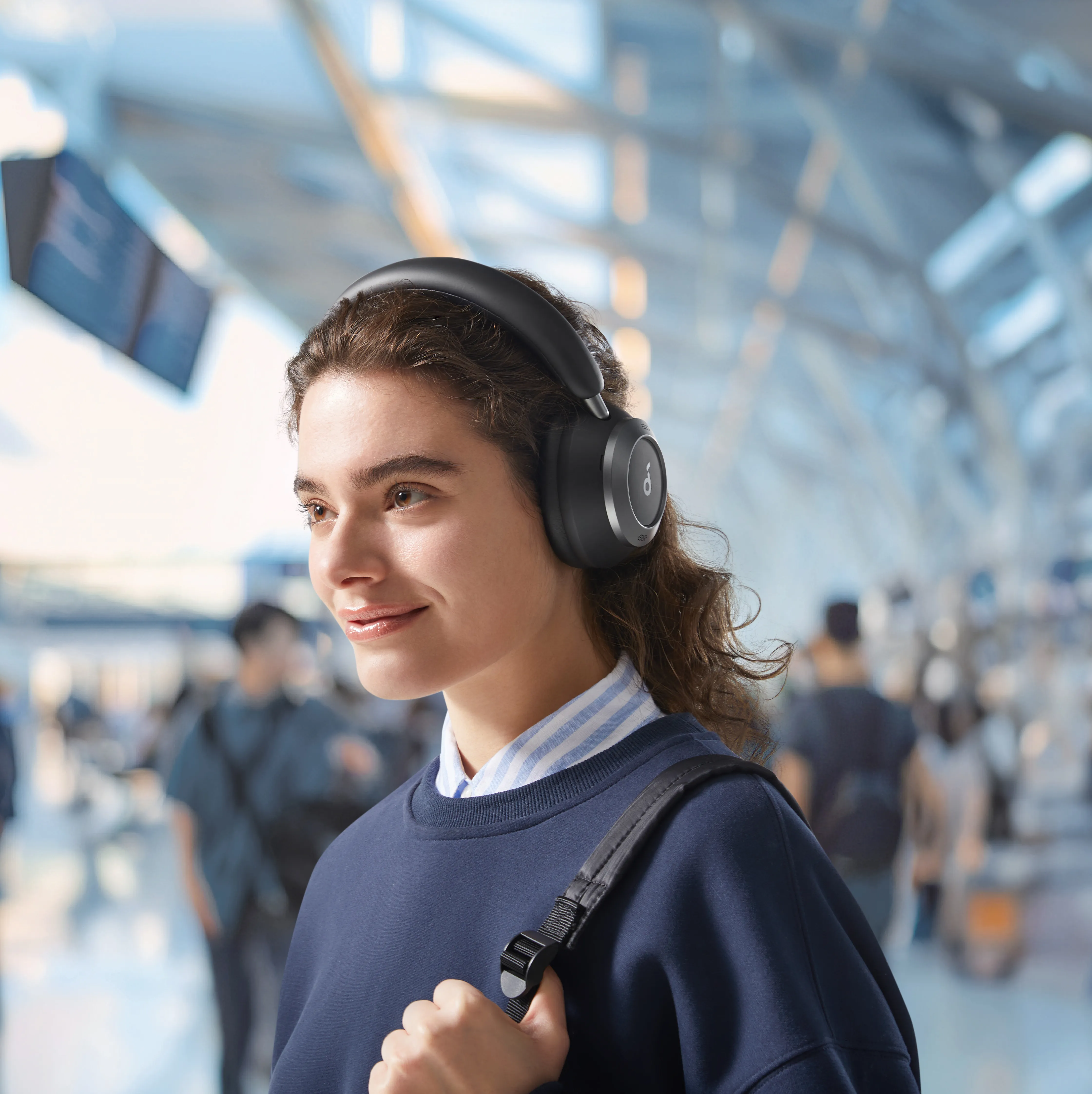 Anker Soundcore Space One Pro tr&aring;dl&ouml;s headset + fodral, svart