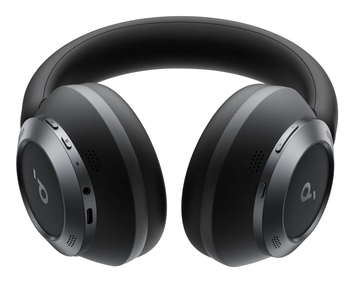 Anker Soundcore Space One Pro tr&aring;dl&ouml;s headset + fodral, svart
