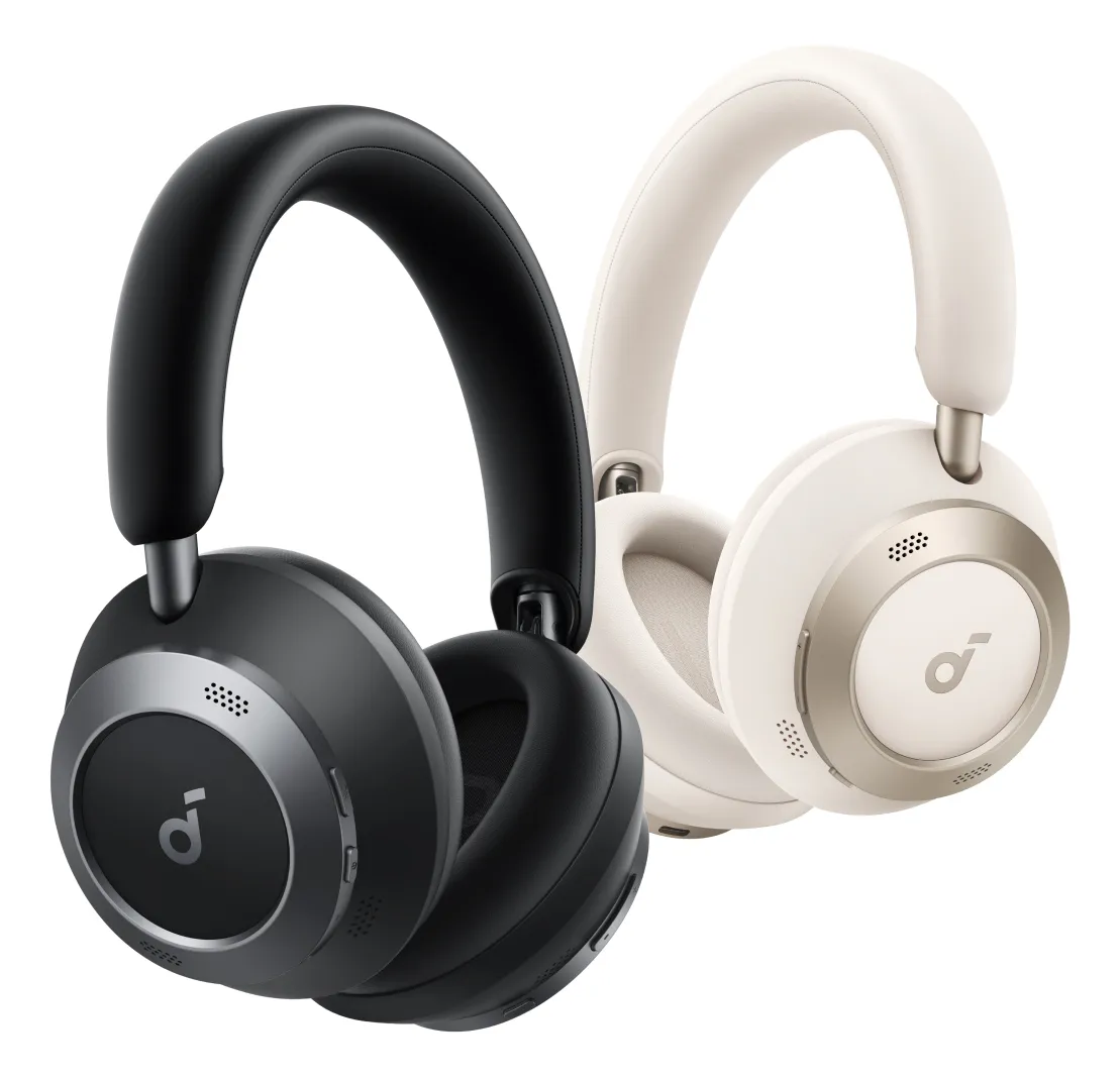 Anker Soundcore Space One Pro tr&aring;dl&ouml;s headset + fodral, svart