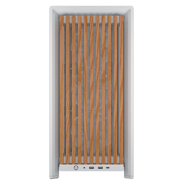 Corsair FRAME 4000D WOOD RS Midi-Tower Case with window, White/Oak