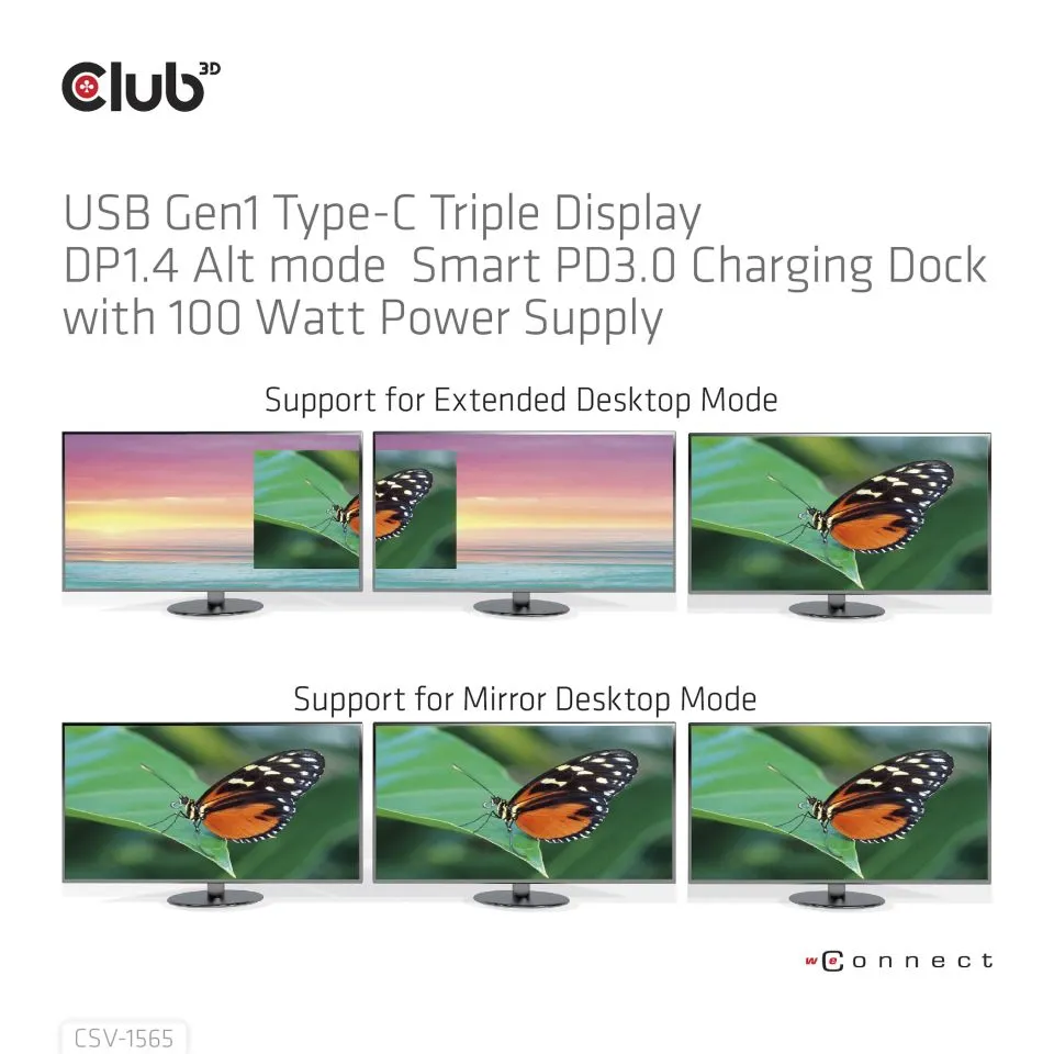 Club 3D 3.2 Gen1 USB C 14-in-1 -telakka, Musta Club 3D 3.2 Gen1 USB C 14-in-1 -telakka, Musta