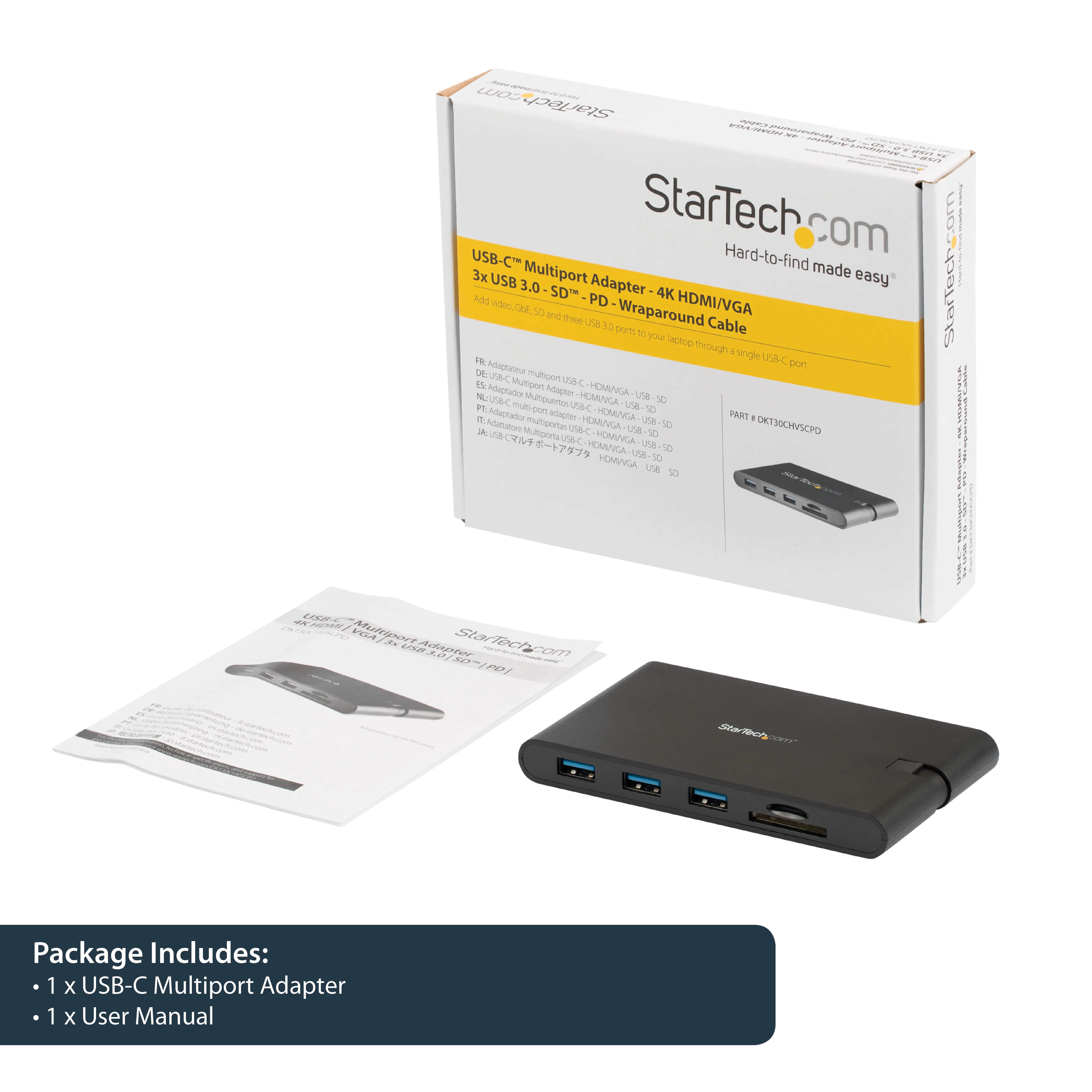 Multiport Adapter - USB-C - HDMI and VGA