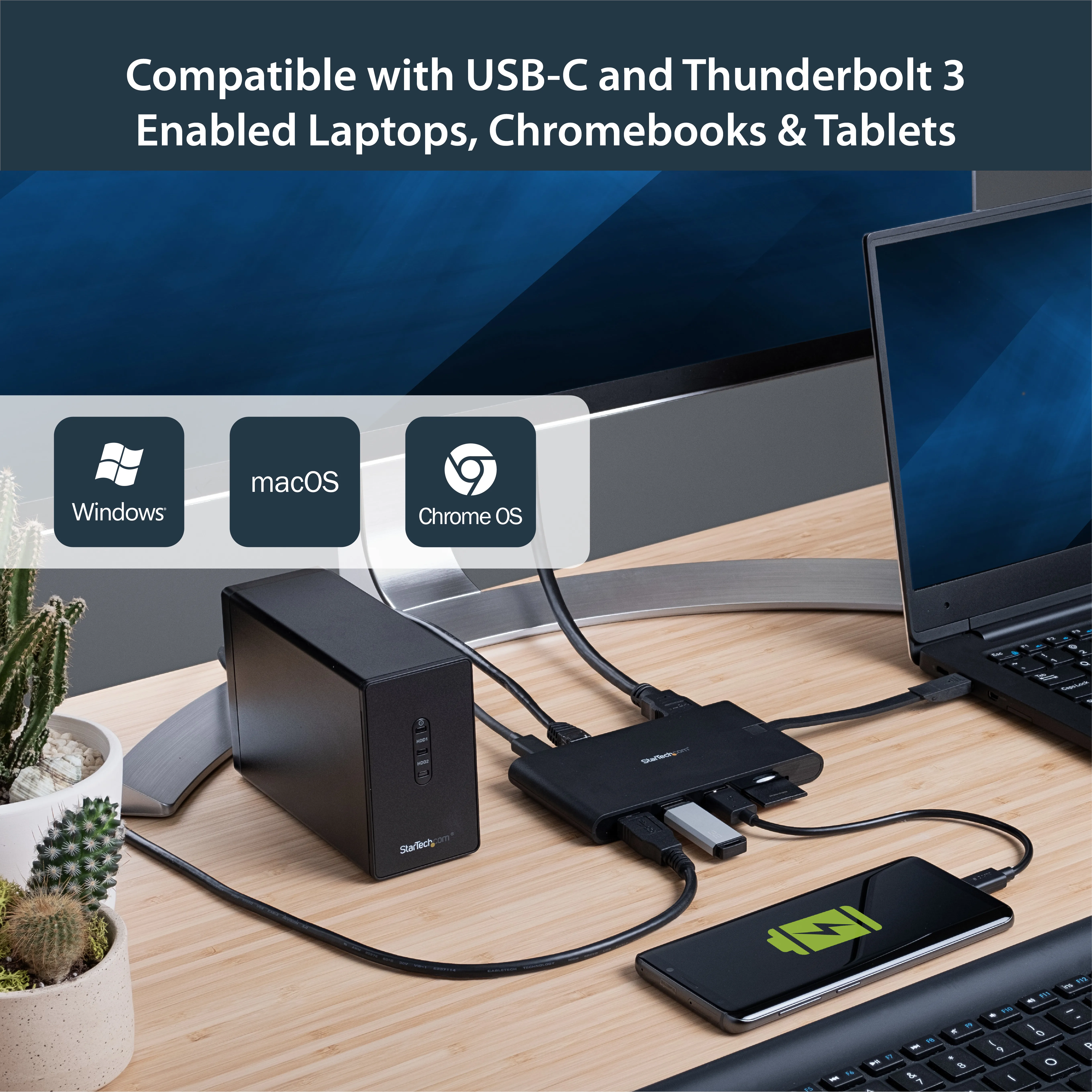 Multiport Adapter - USB-C - HDMI and VGA