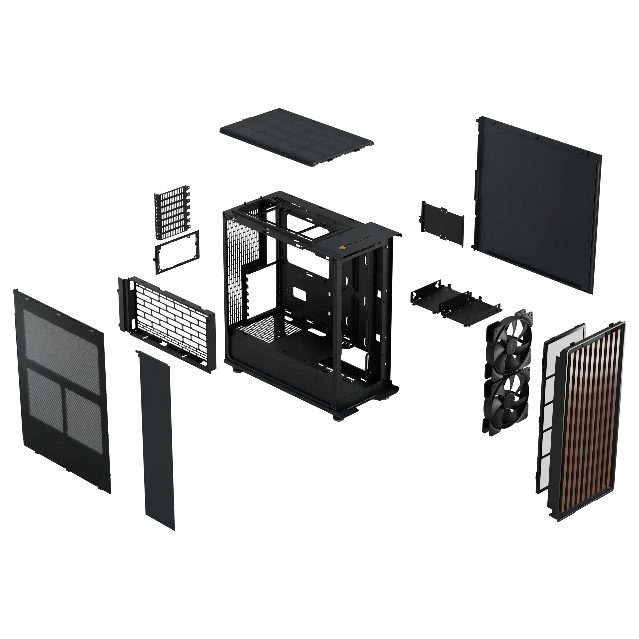 Fractal Design North - Mid Tower chassi med f&ouml;nster, Charcoal Black Mesh