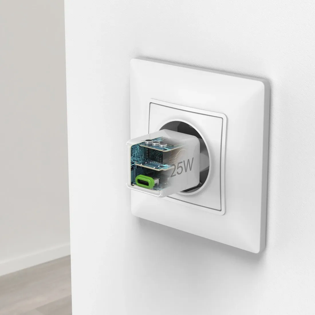 HAMA Mini Fast Charger USB-C PD 25W White