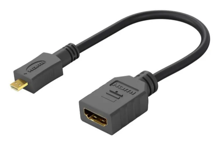 MicroConnect HDMI to micro HDMI adapter -adapteri, Musta