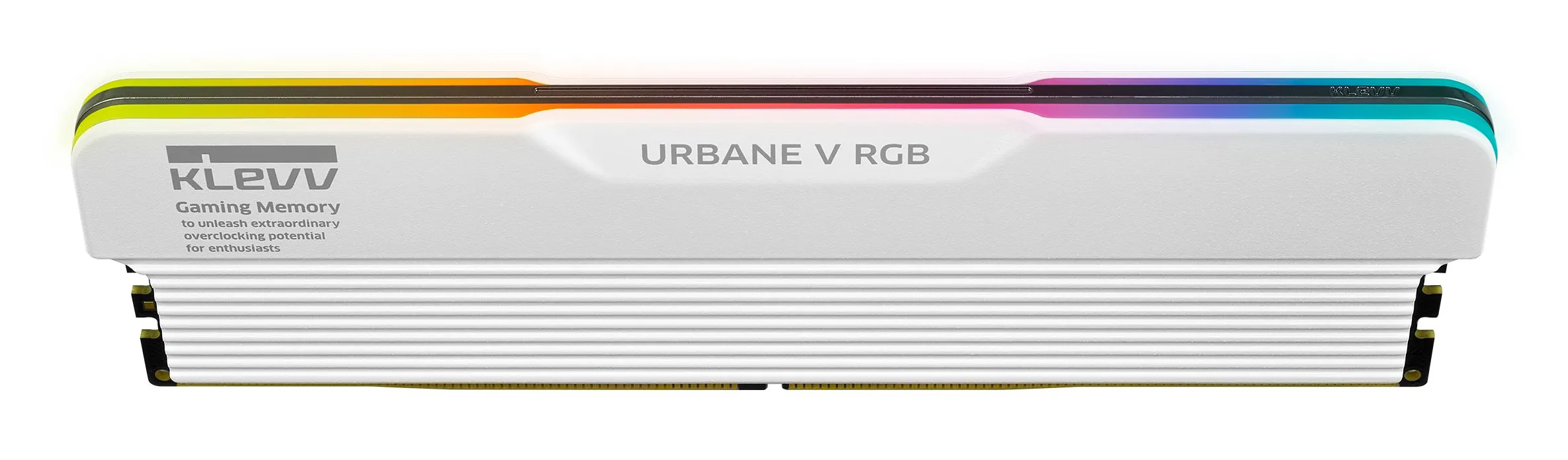 KLEVV URBANE V RGB 32 Gt (2 x 16 Gt) DDR5 6000 MHz, CL30 -muisti, valkoinen (EXPO, XMP)