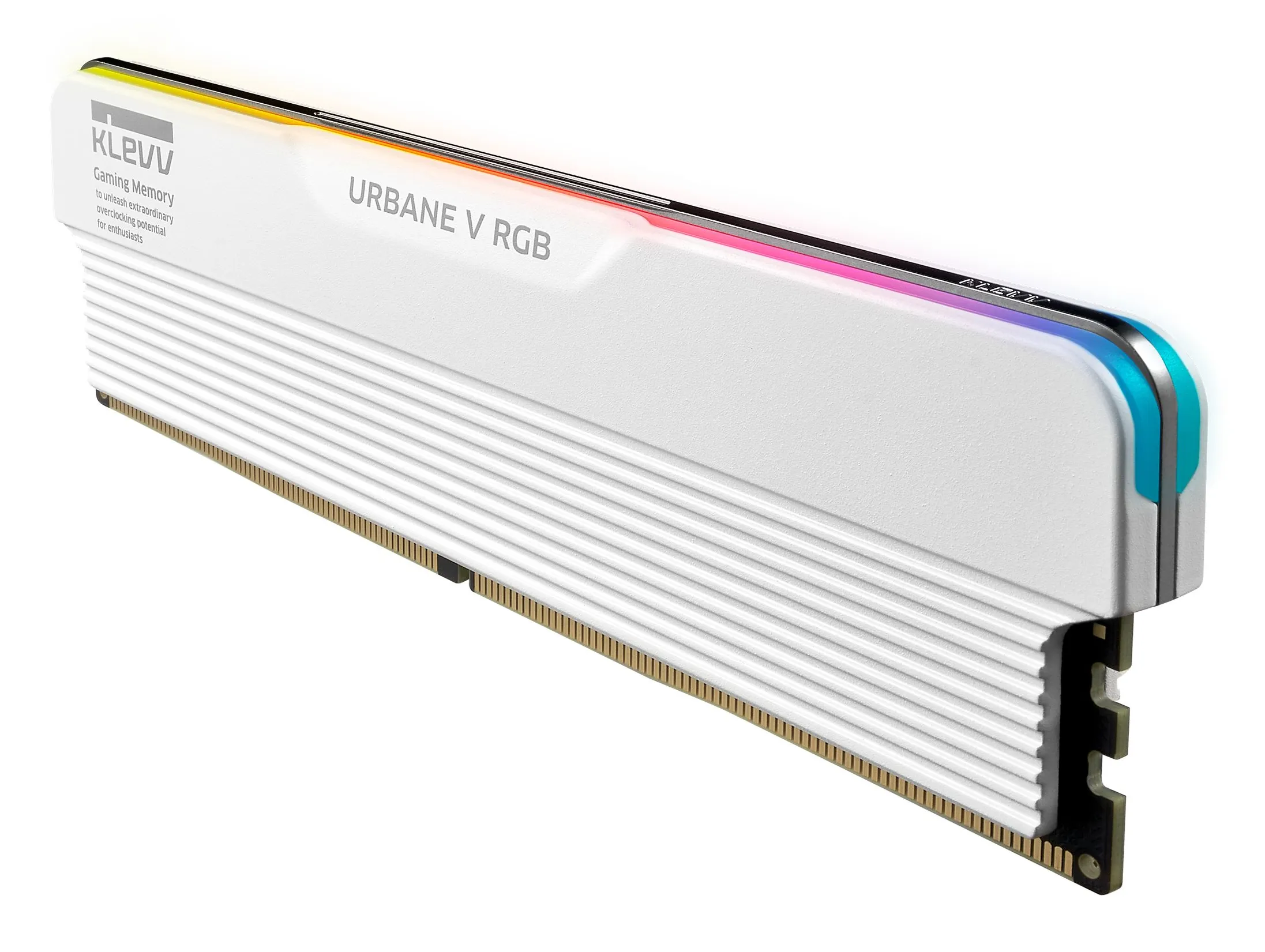 KLEVV URBANE V RGB 32 Gt (2 x 16 Gt) DDR5 6000 MHz, CL30 -muisti, valkoinen (EXPO, XMP)