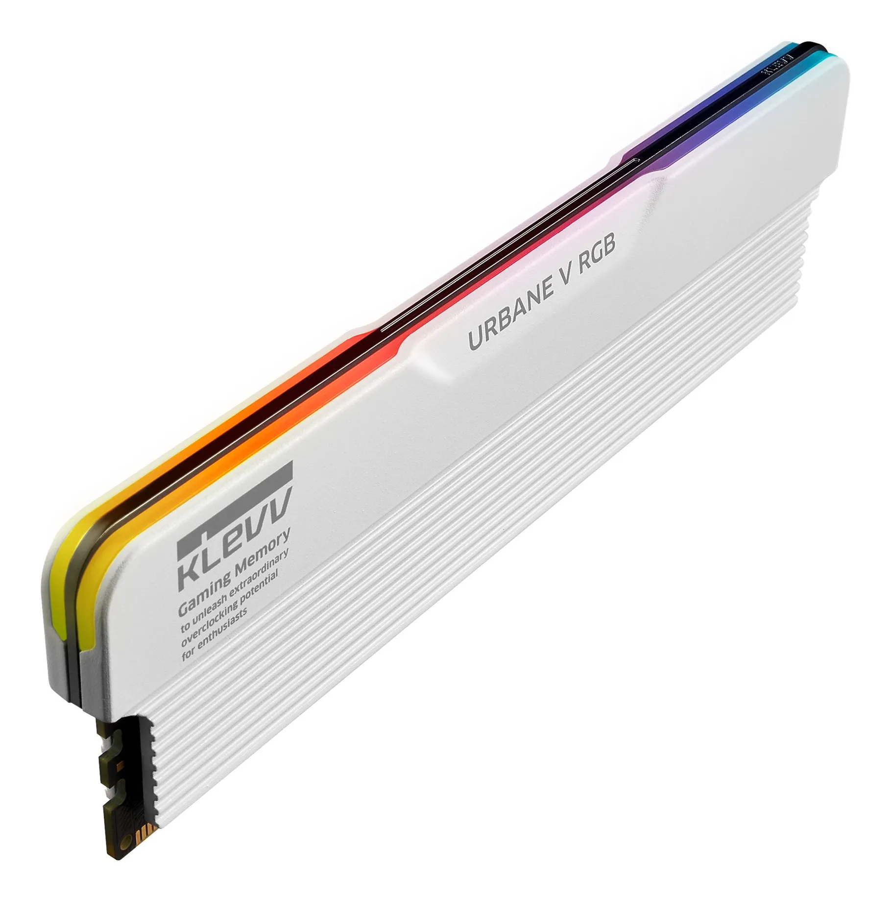 KLEVV URBANE V RGB 32 Gt (2 x 16 Gt) DDR5 6000 MHz, CL30 -muisti, valkoinen (EXPO, XMP)