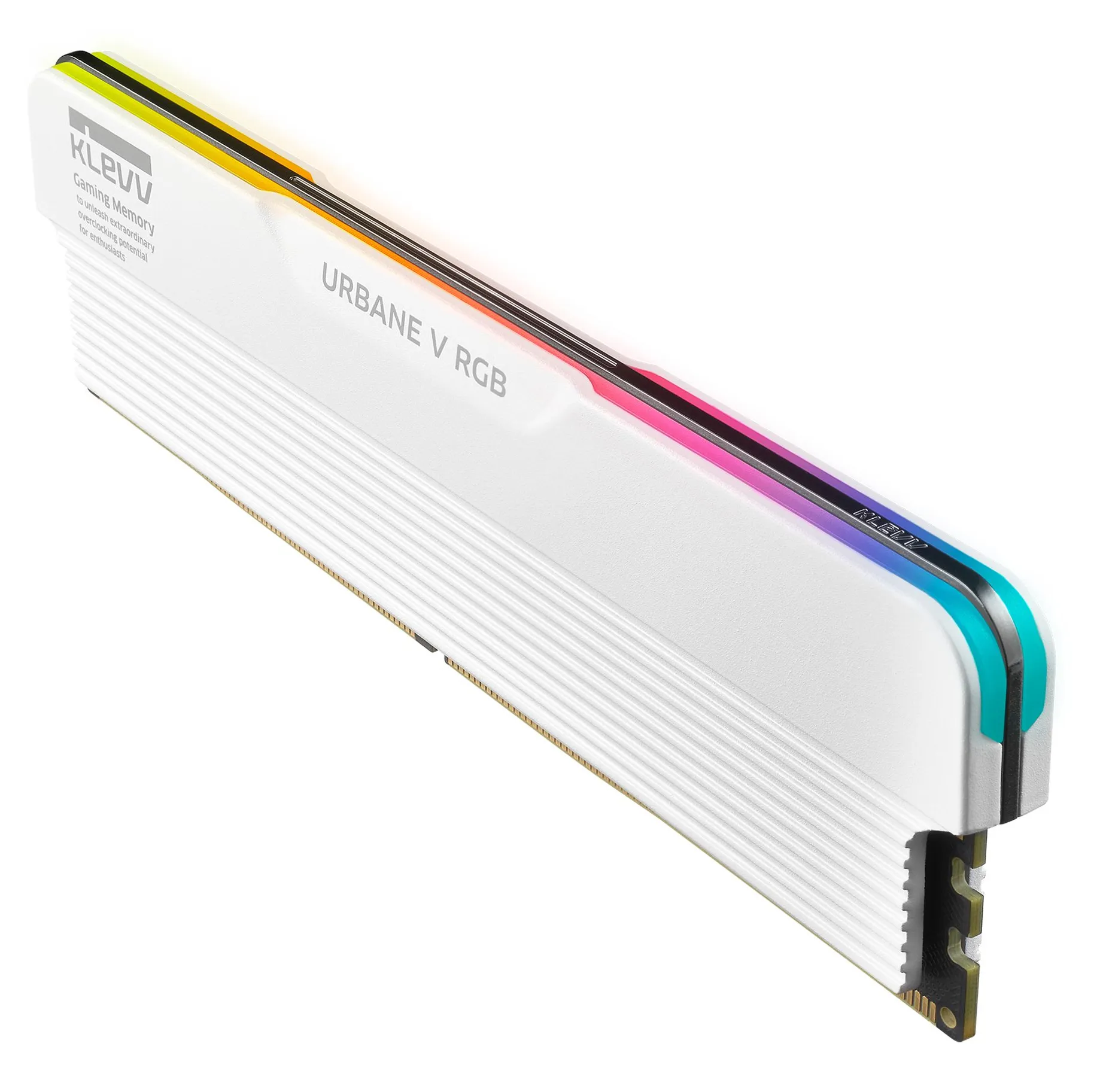 KLEVV URBANE V RGB 32 Gt (2 x 16 Gt) DDR5 6000 MHz, CL30 -muisti, valkoinen (EXPO, XMP)