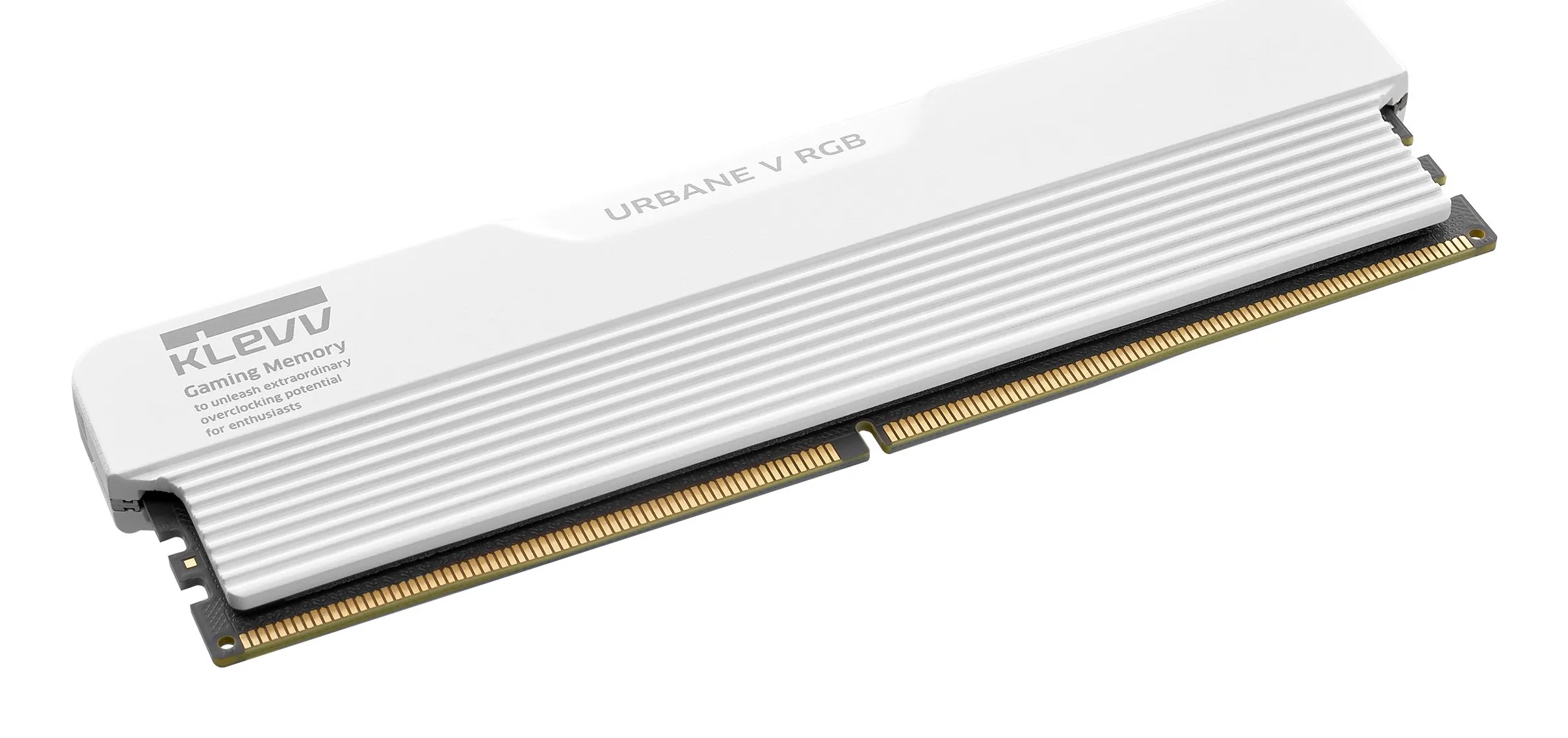 KLEVV URBANE V RGB 32 Gt (2 x 16 Gt) DDR5 6000 MHz, CL30 -muisti, valkoinen (EXPO, XMP)
