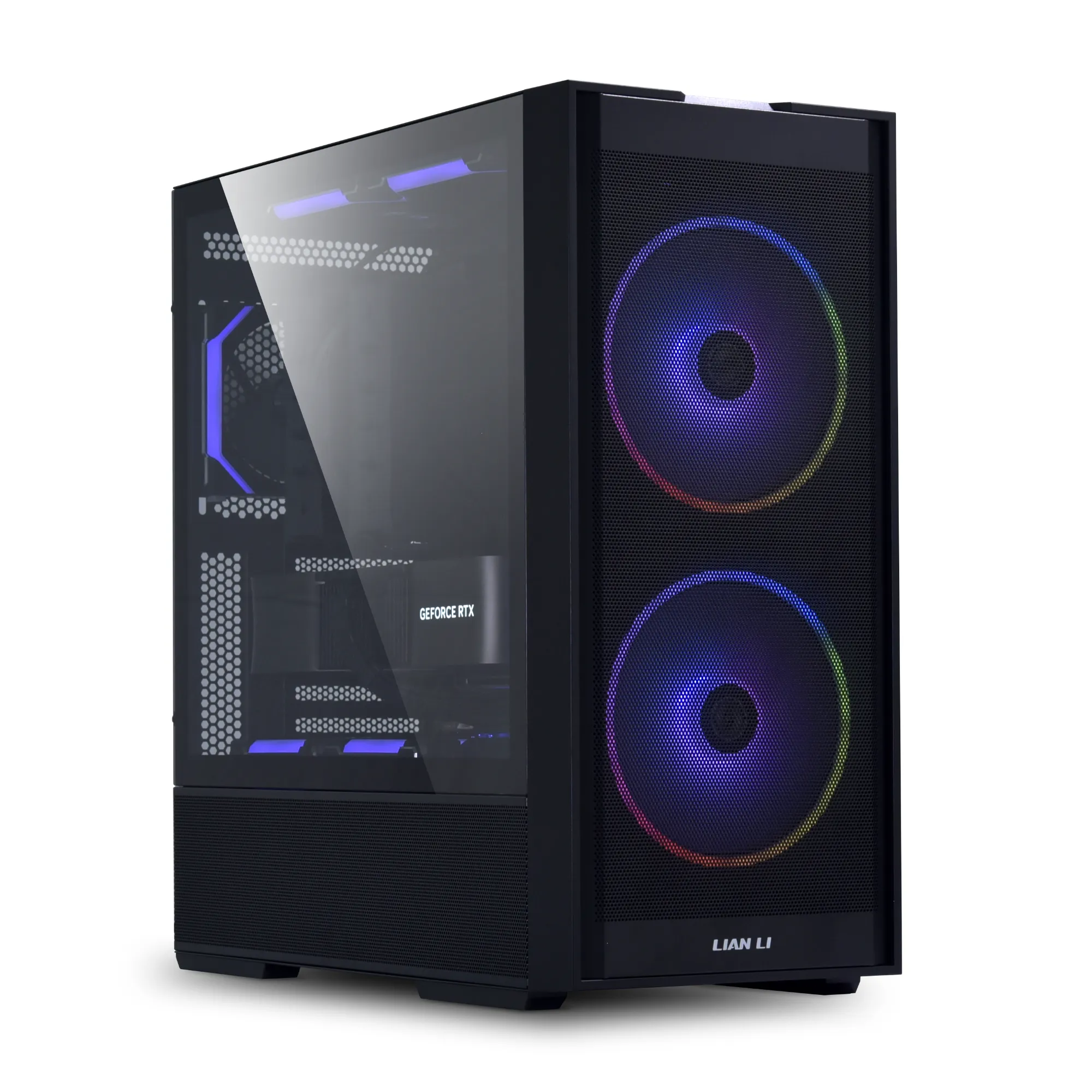 Lian Li LANCOOL 206RX Midi-Tower Case with window and RGB lighting, Black